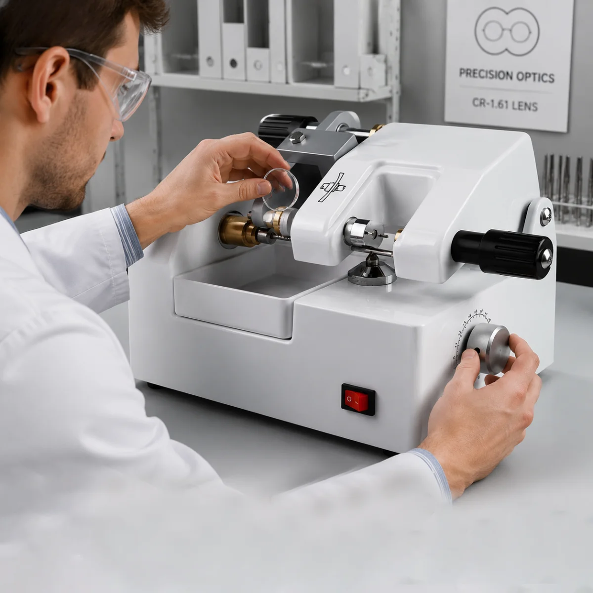 CP-4A Lens Cutter Optical Instrument Glasses Lens Cutting Machine Dry Cut Imported Milling Cutter High Speed