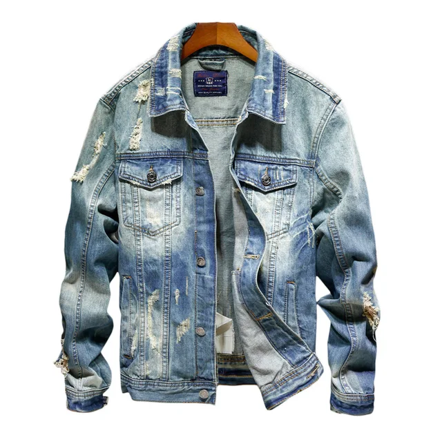 fashionable high street youth washed denim jacket tops for outwear denim jackets