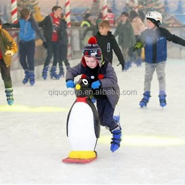 QIQU Universal Penguin Ice Skate Pusher | Beginner Training Aid | Blow Molded HDPE | Winter Rink Safety Equipment