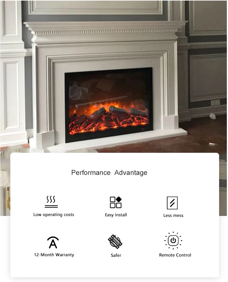 Wholesale Customized Wallmounted Electric Fireplaces For Christmas