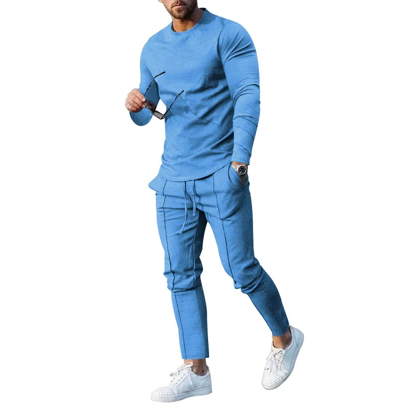 Fall And Winter Men Two Piece Sets Casual Tracksuit O Neck Longsleeved