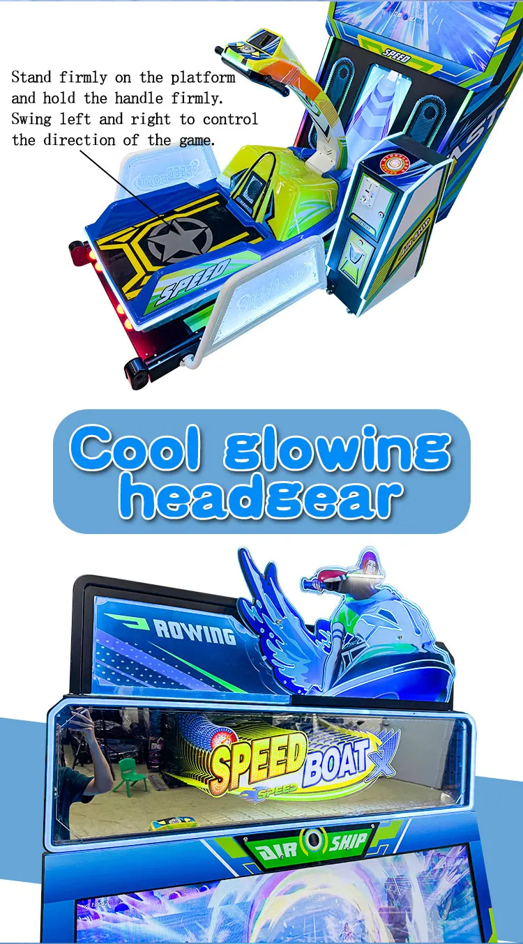 FunPark Hot Selling Speed Boat Simulator 1-Year Warranty Indoor Recreational Arcade Games Coin Operated Metal Material English supplier