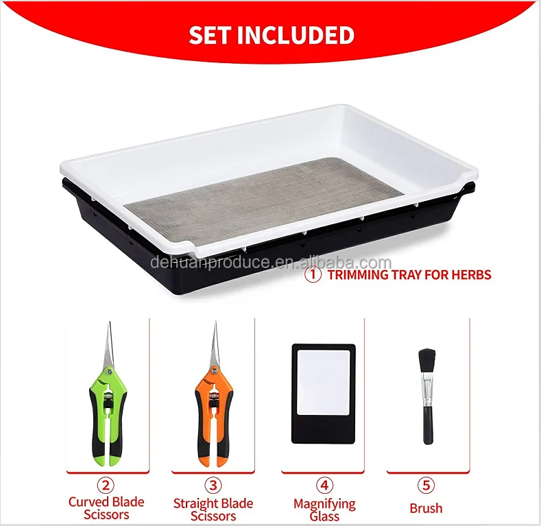 Plastic Bud Trimming Tray Pollen Harvest Trim Bin For Herbs Buy Herb