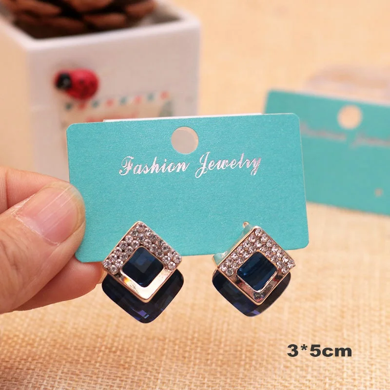 500PCS/Lot 9*5cm New fashion jewelry cards white pendant display