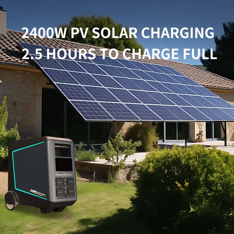 Power Station Solar Generator 5000w 5.5KW Capacity LiFePO4 Battery 110V 220V Featuring MPPT UPS 10S for Home
