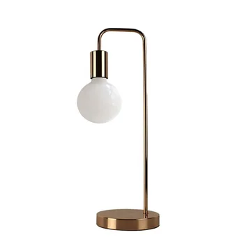 Industrial Reading Lamp, simple copper metal table lamp for Living Room Bedroom Office