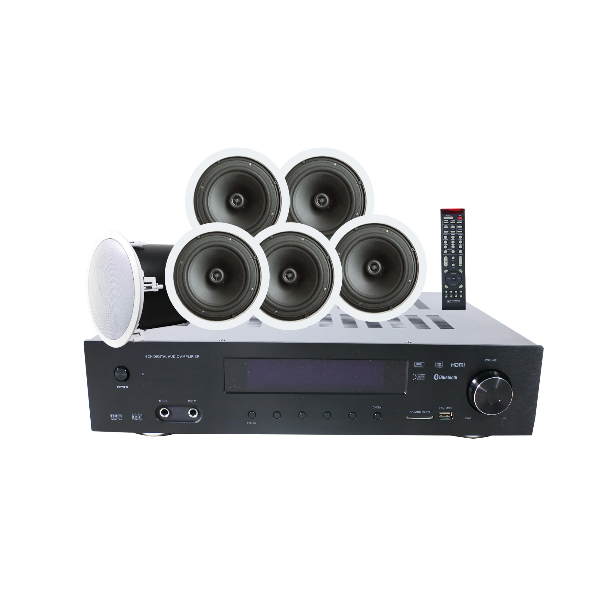 Bluetooth 5.1 Channel Home Theater System Surround Sound Speakers & A/V Amp 