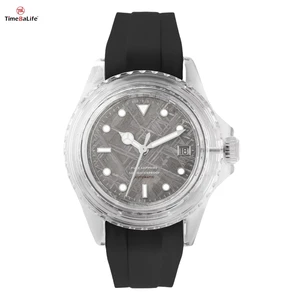 OEM High Quality Sapphire Crystal Watch Luxury Transparent Case Waterproof Automatic Mechanical Watch for Men