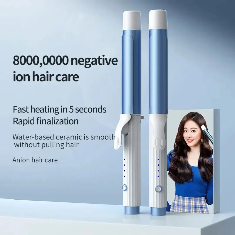Automatic Electric Hair Styling Iron LED Temperature LCD Hair Curler Straightener Crimper for Thin Hair for Home Hotel Use