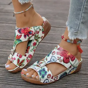 Women's Plus Size Fashion Trend Sandals New Soft Platform Wedge Women Casual Summer Flora Sandals