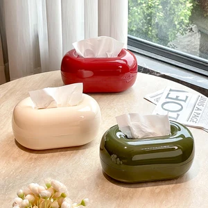 High-End Modern Plastic Vertical Ornament Tissue Box  for Living Room Dining Table Table Desktop