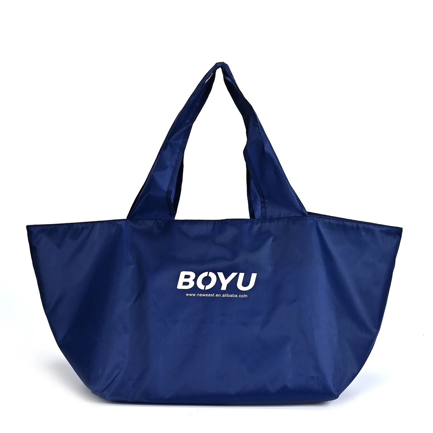 Custom Personalized Shopping Bag Can Be Folded Into a Small Size With Logo Reusable Shopping Bag Polyester Navy Blue manufacture