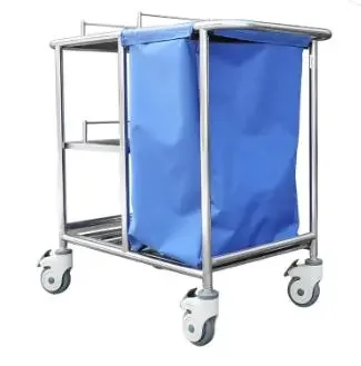 Hospital Solid Cleaning Linen Trolley Dressing Mobile Cleaning Cart Dirt Instrument Trolley Cart