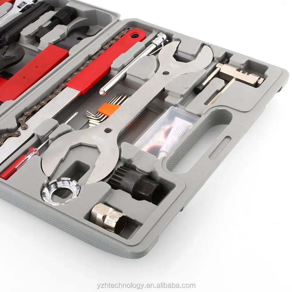 44 Parts Bicycle Repair Kit Super Complete  Repair Tool in Toolbox for Riding Equipments Universal Bicycle Tool Set
