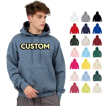 Wholesale OEM Top Quality Heavyweight Men 100% Cotton Plain Wholesale Oversized Customized Logo Hoodies For men