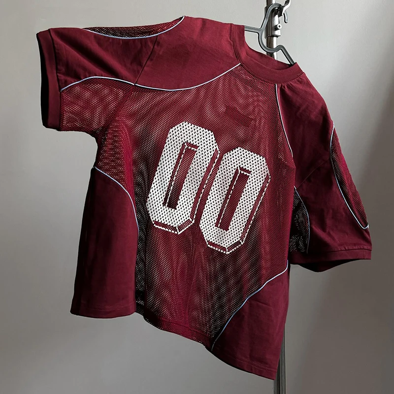 YSJY Manufacturer Custom Reflective Print T-Shirts Oversized
