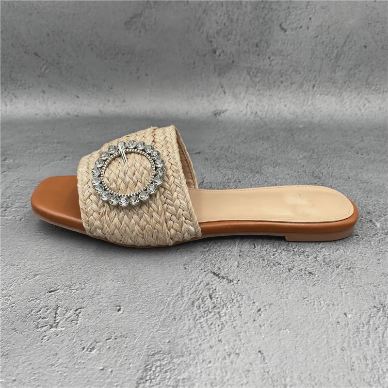 Ladies No Heel Flat Slipper Sandals 