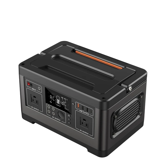 500W520Wh Portable Power Station, Battery 110V / 220V, Solar Generator For Emergency, Backup With Folding Portable Solar Panels.