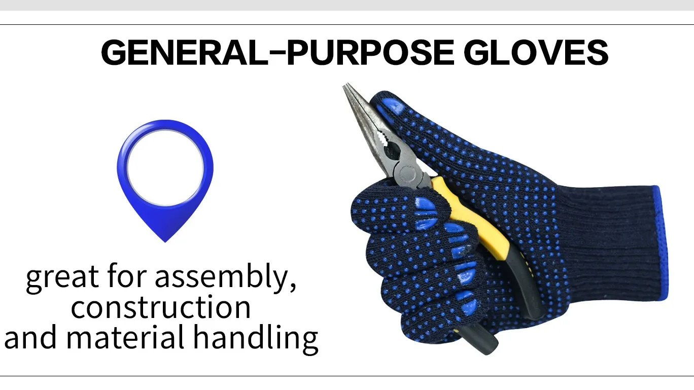 Wholesale Cotton Safety Gloves Builders Construction Industry Pvc