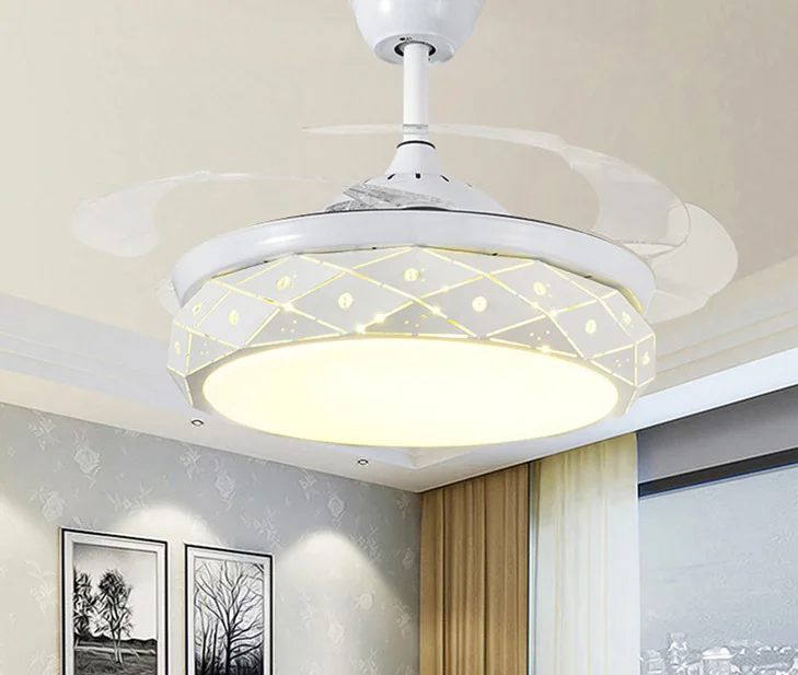 42" Dimmable Fandelier Ceiling Fan with Light Color Change Chandelier Ceiling Fan with Remote