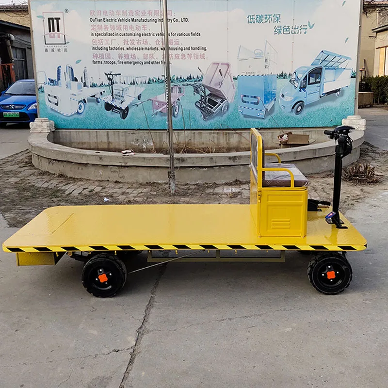 電動フラットベッド運搬車 四輪ヘビーデューティプラットフォーム 