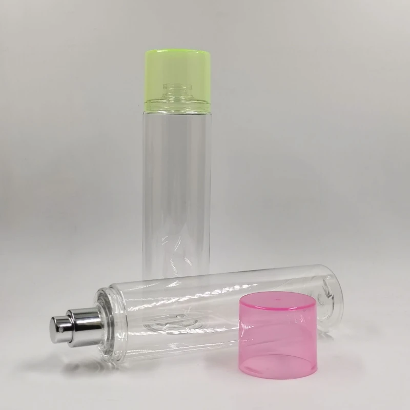 Empty Cosmetic Plastic Bottles for Sale 250ml Pet Perfume Spray Bottle With Aluminum Sprayer Packaging