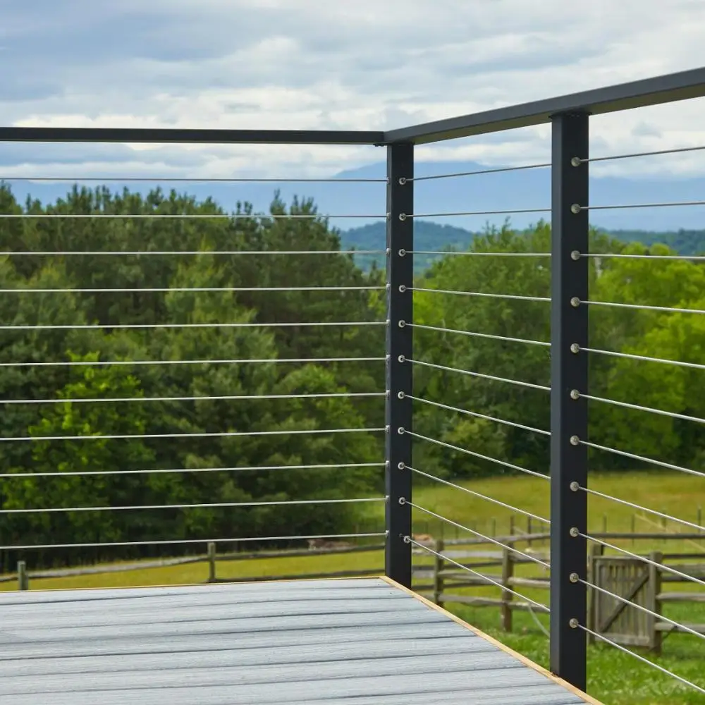 Meter SS railing cost stainless steel wire cable balcony balustrade