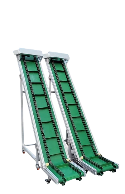 Small Automatic Belt Conveyor Granule Loader Stainless Steel Baffle Skirt for Bread Biscuit Making for Fruits Vegetables