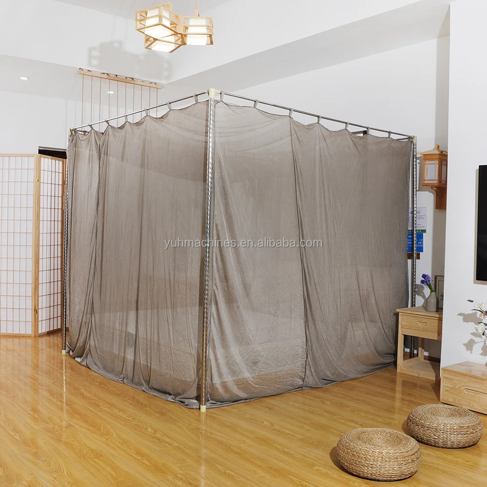 100% Silver Coated BLOCK EMF Faraday Cage RF/EMF Shielding Canopy Cover Tent Queen Size Mosquito Net for Outdoor Protection