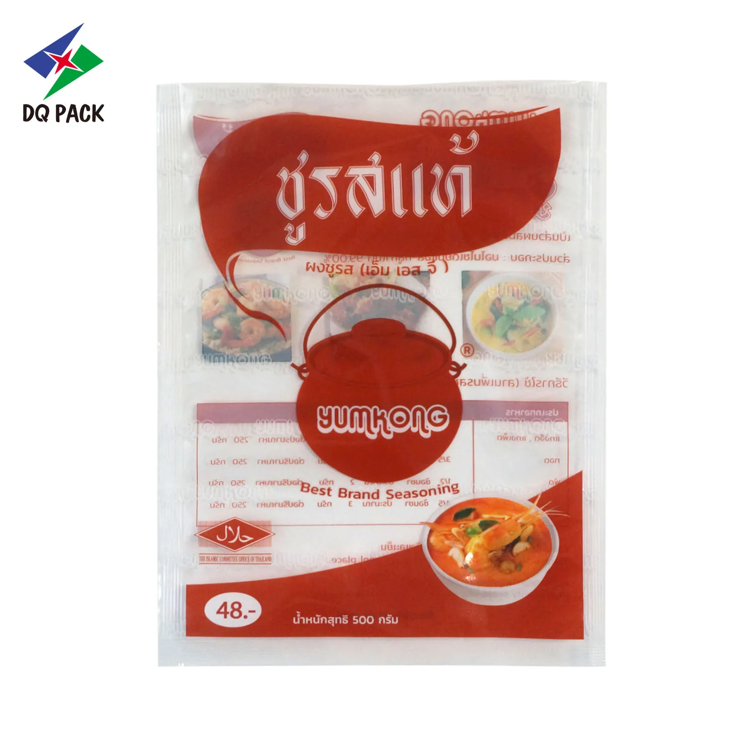 DQ PACK Flexible packaging plastic special shape pouch for food