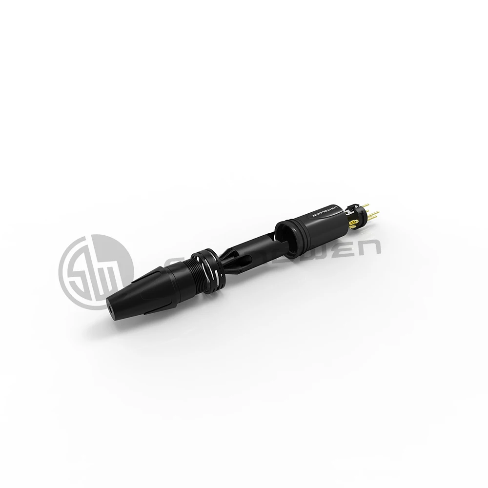 Indoor Audio XLR 5 Pin Male DMX Lighting Jack Black Gold Contacts Female/Male Plug Socket 5 Pin Xlr Connector