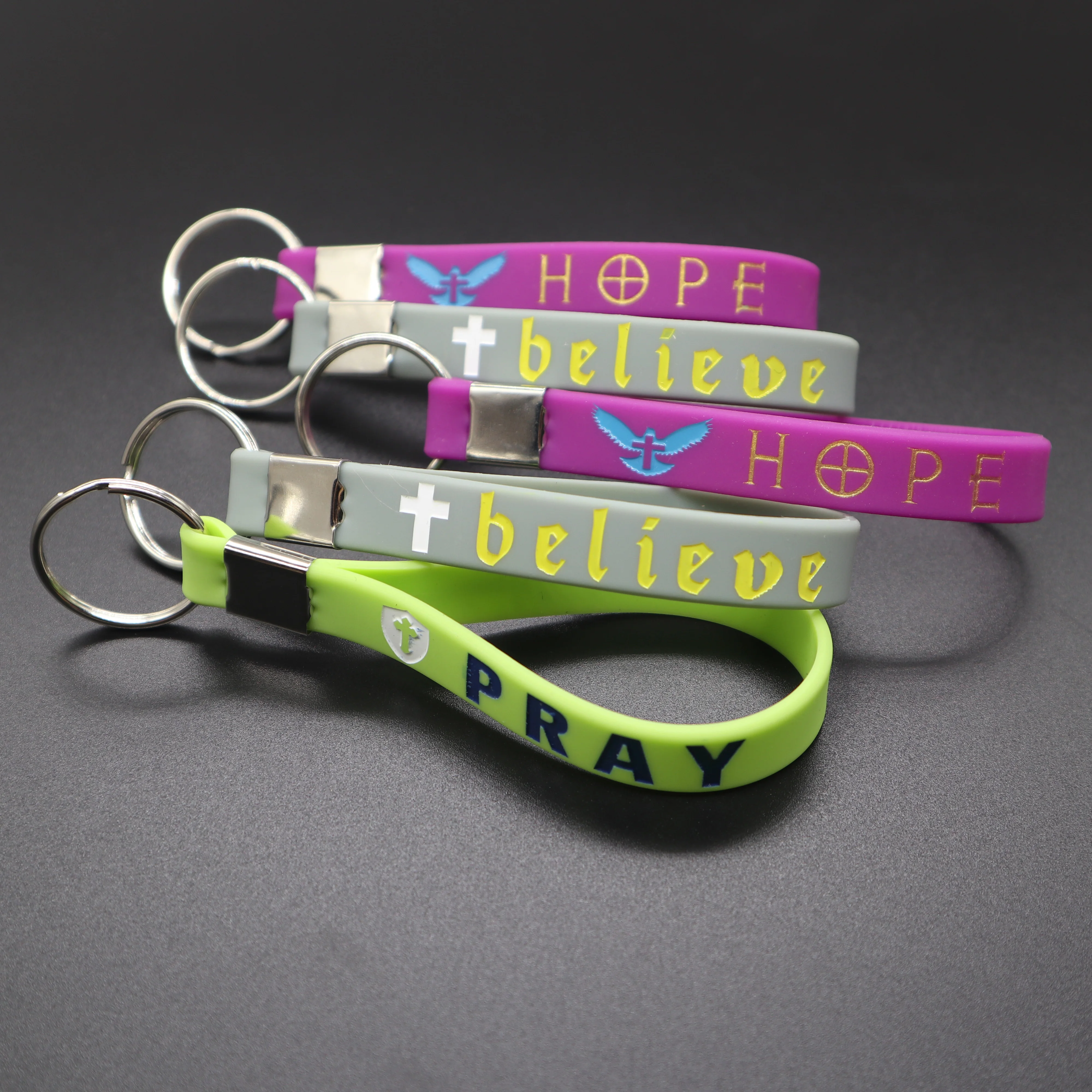 RTS Christian Inspirational Bible Keychains / Wholesale Bulk Religious Keyrings / Church Gifts Supplies Baptism Party Favors