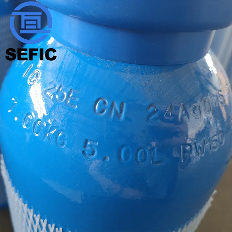 Customized Color Iso9809-3 5L Mini Oxygen Tank 5 Liter Empty Gas Bottle for Medical Use