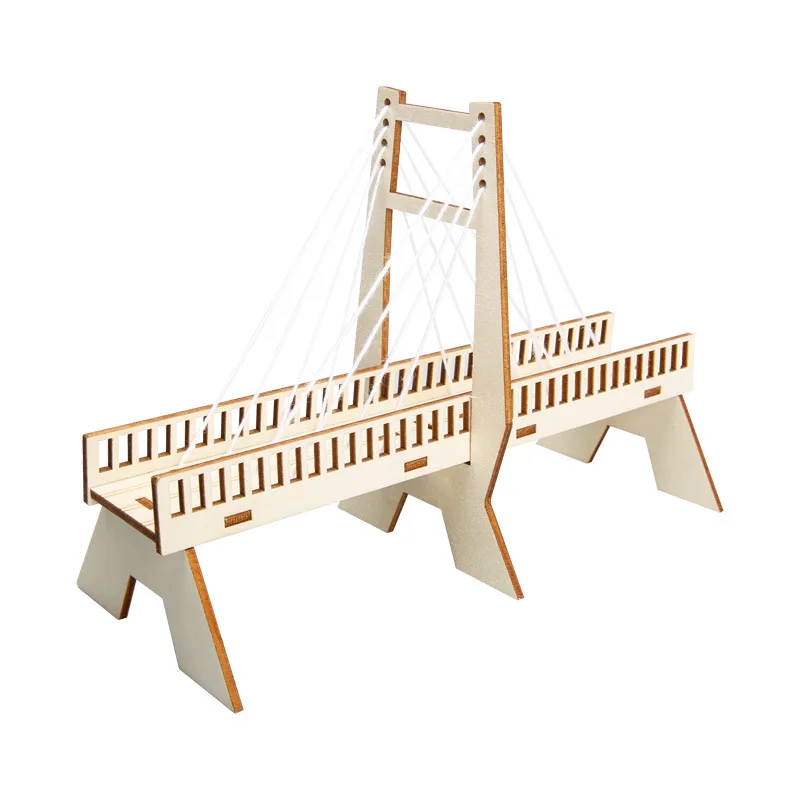 DIY Handmade Cable-stayed Bridge Mechanics Physics STEAM Science