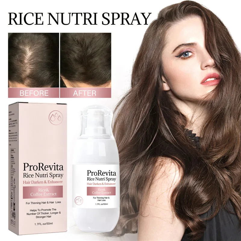Custom Logo 100% Pure Natural Essential Oil Rice Nutri Spray Hair Growth Spray for Thinning Hair & Hair Loss