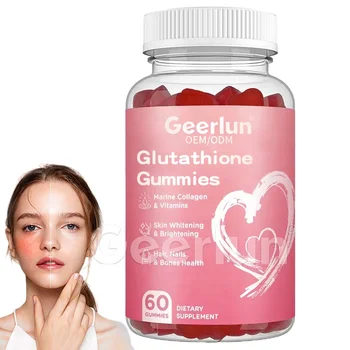 OEM ODM Sugar Free Vitamins L-Glutathione Gummies Skin Whitening Marine Collagen Powder Gummy