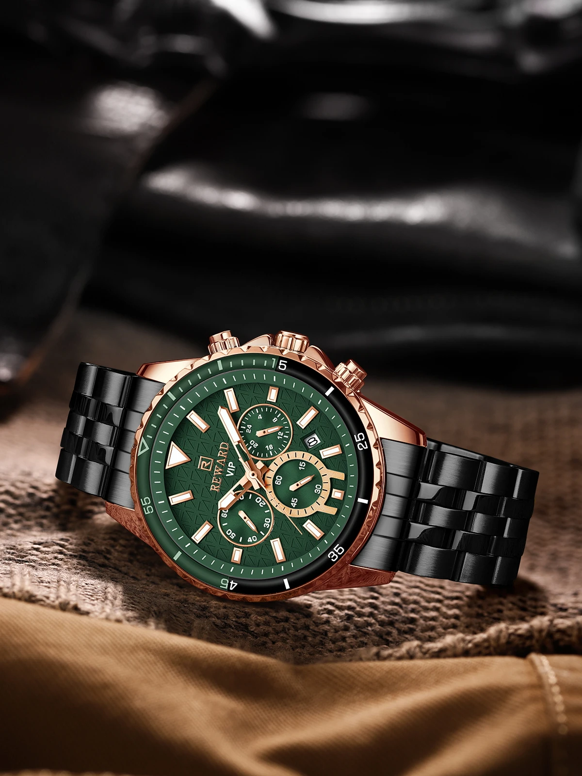 Venta caliente reloj de cuarzo de negocios azul estilo masculino