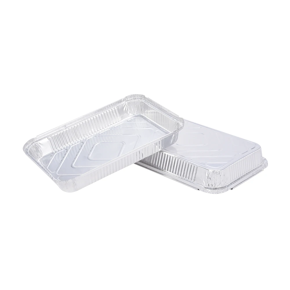 product tia ca66  12 inch square plate hotpot food warmer food storage disposable rectangle aluminum foil container-8