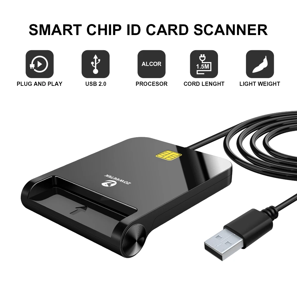USB Smart Card Reader Credit Writer Chip for ATM CAC IC ID SIM Card Reading