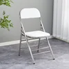 Silla Plegable con Patas de Acero Inoxidable Blanca