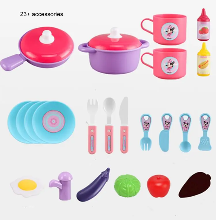 Детский обучающий инструмент, подарки, реалистичный пластиковый кухонный набор для приготовления пищи, игрушки с колесами