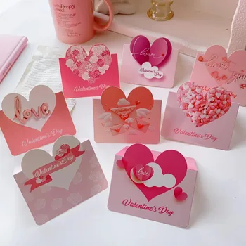 Alien Card Customized Heart-Shaped Romantic Greeting Postcard Personalized Irregular Shape Card Paper Paperboard Printing