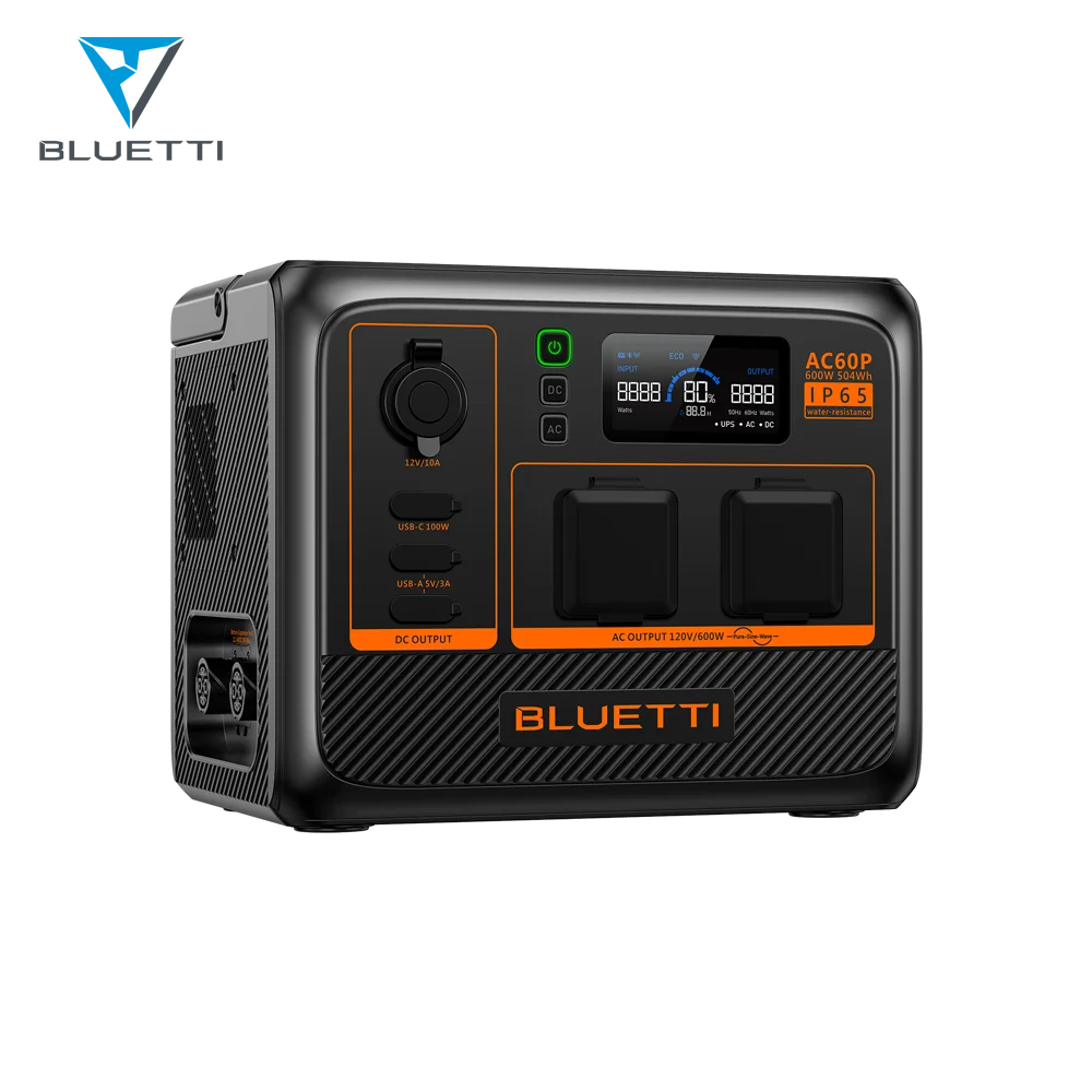Bluetti 504Wh Universal Socket Mobile IP65 Waterpoof Quiet Expandable Portable Power Station