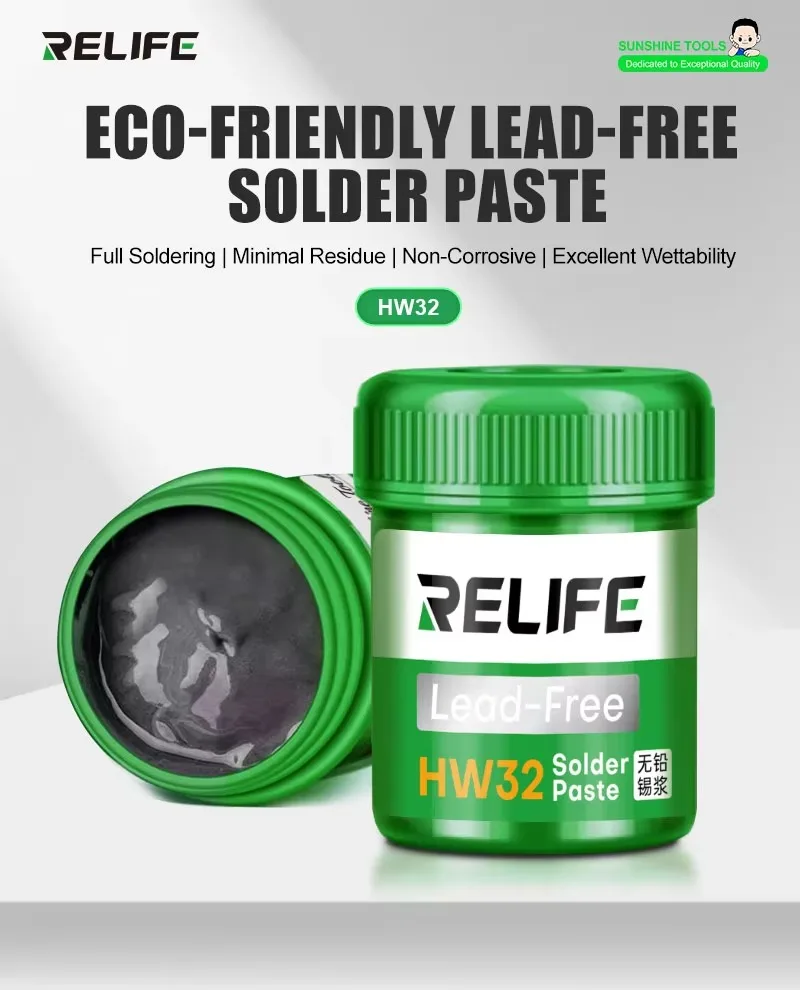 Outil d'entretien de pâte à souder sans plomb RELIFE HW32 pour assemblage SMT BGA soudure