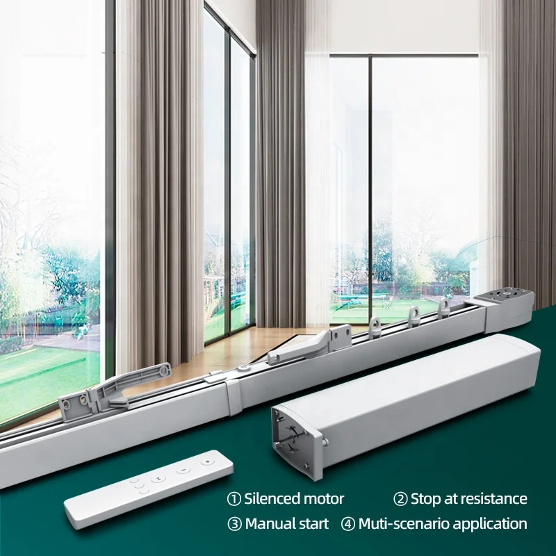ZSTARR Telescope Smart Curtain Rod Automatic Curtain Rods and Rails Motorized Curtain Track Rail