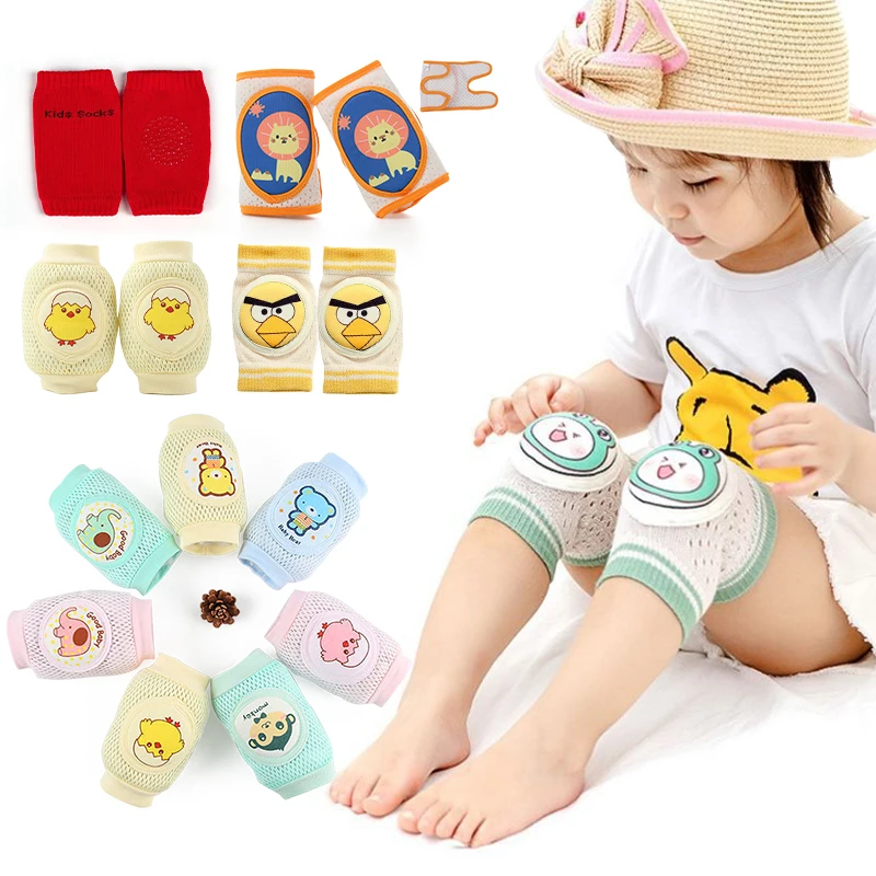 Baby Crawling Antislip Knee Pads Cotton Baby Knee Protect Leg Soft