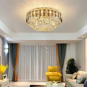Fancy Luxury Chandelier Modern Bed Room Crystal Led Warm Ceiling Lamps for Interior Living Room