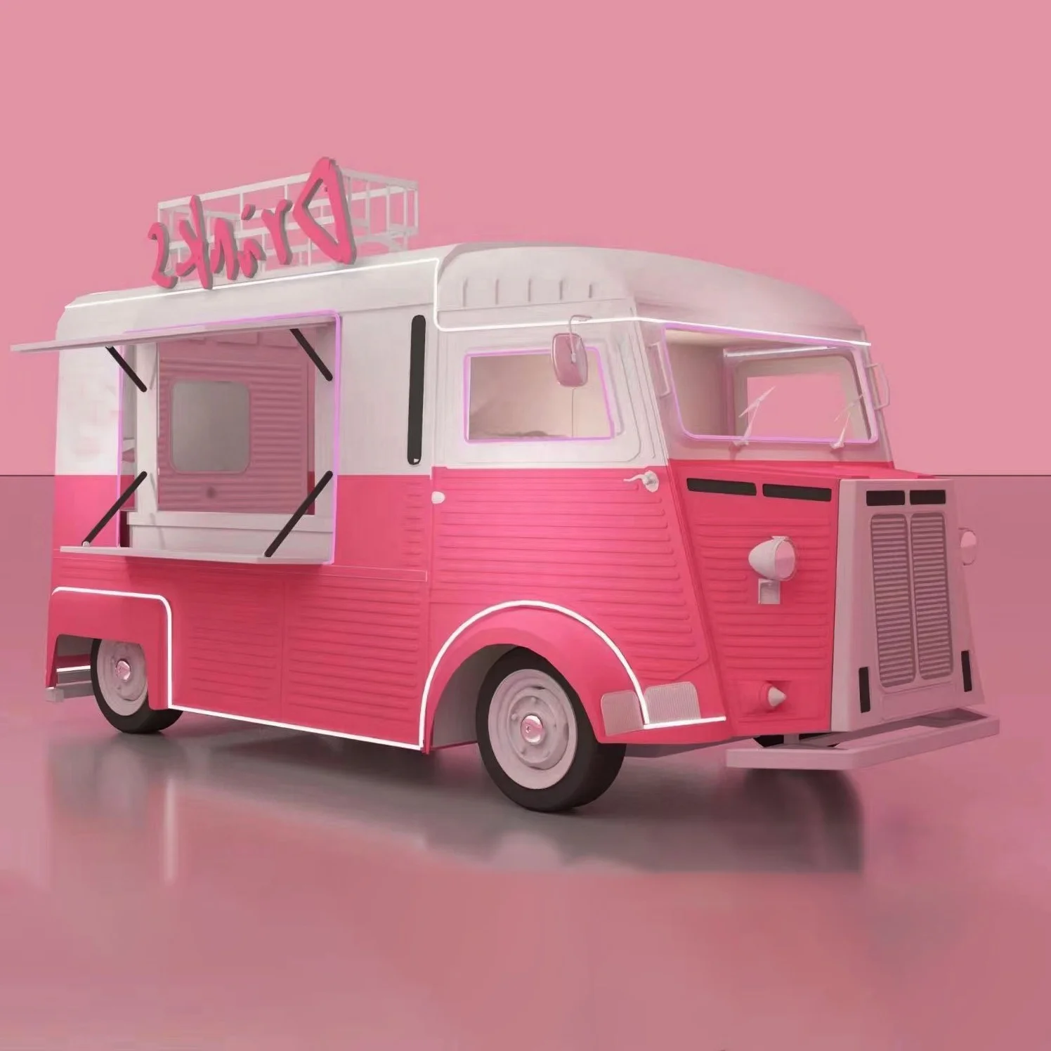 Electric Mobile Vending Food Cart Double Decker Food Truck Fully