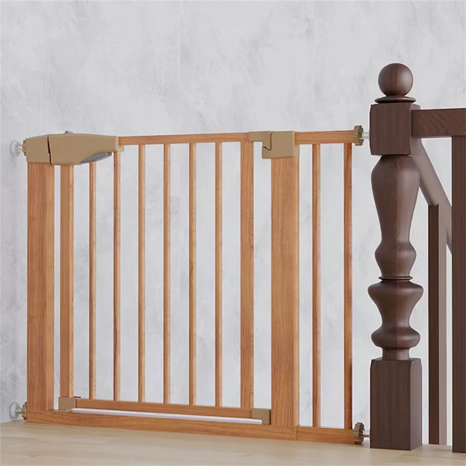 High Quality Kids Stairs Barrier Retractable Extra Wide Wood Baby