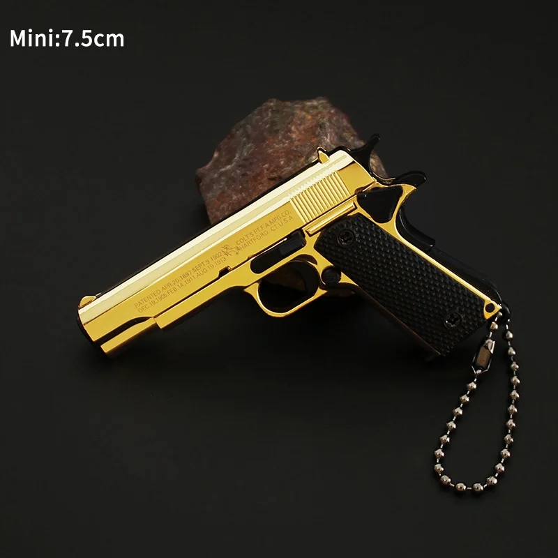 大人のためのリアルな1911ガンキーホルダーメタルピストルモデル